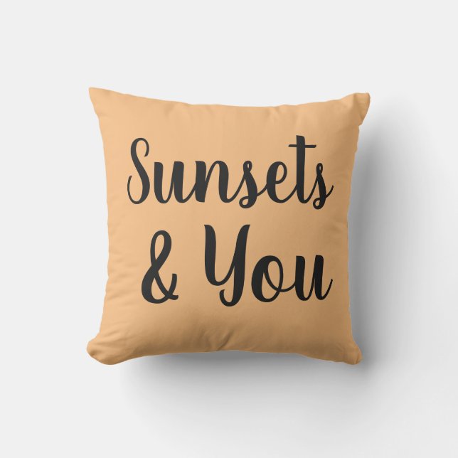 hübsche SUNSETS & DICH-Buchstaben | Kissen (Vorderseite)