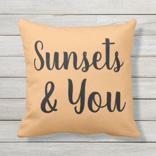hübsche SUNSETS & DICH-Buchstaben Kissen