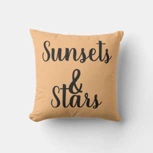 hübsche SUNSETS & STARS Buchstaben Kissen
