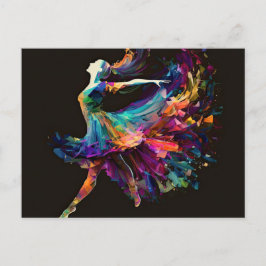 Hübsche Surreal Color Splash Tanz Ballerina Postkarte