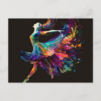 Hübsche Surreal Color Splash Tanz Ballerina Postkarte