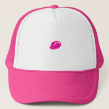 Hübsche süße Mode "F" Buchstabe Hot Pink Textkappe