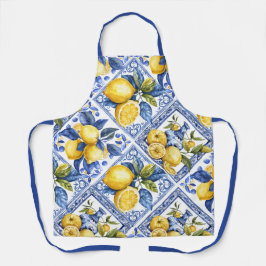 Hübsche Talavera Tile All-over Print Schürze Lemon