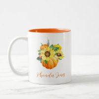 Hübsche Tasse des Kürbiskopfes mit zwei Tonen Kaff