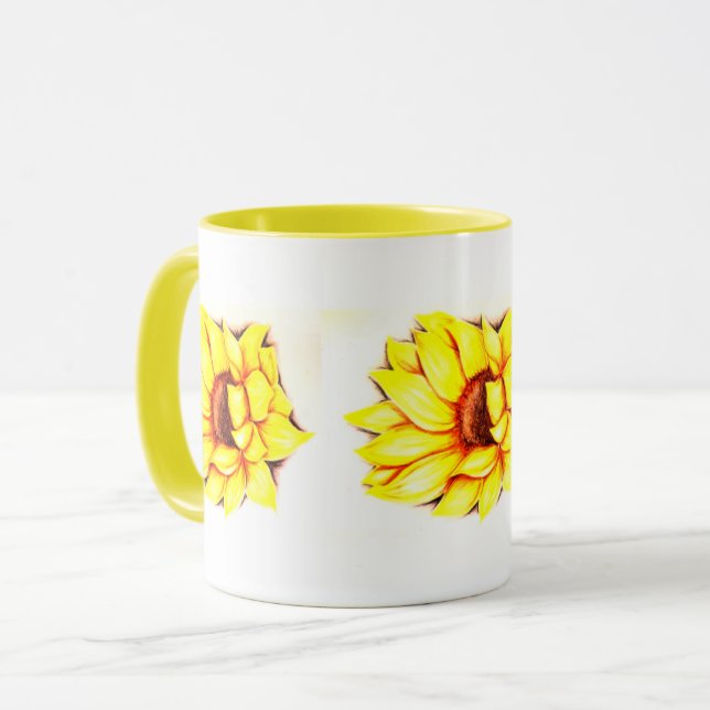 **HÜBSCHE TASSE DES SONNENBLUMENS** (Vorderseite Links)