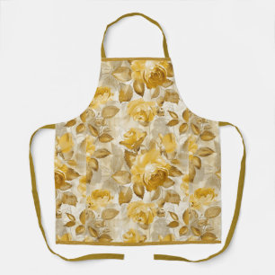 Hübsche Taupe Gold Rose Schürze