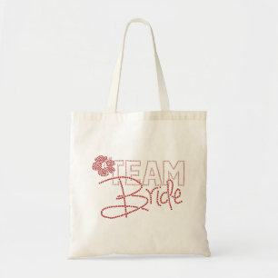 Hübsche Team-Braut u. Hibiskus-Blume Tragetasche