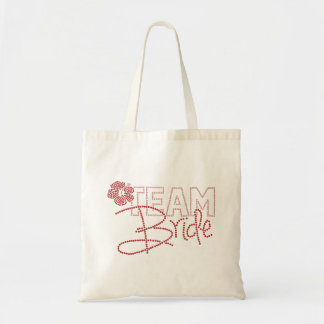 Hübsche Team-Braut u. Hibiskus-Blume Tragetasche
