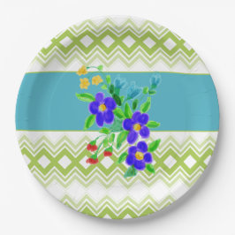 Hübsche Teller in Aquamarin und Limon