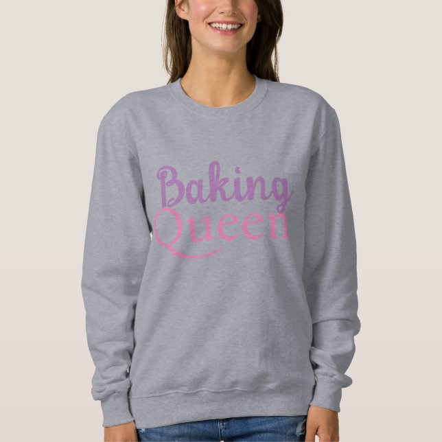 Hübsche Textbacken von Frauen Sweatshirt (Vorderseite)