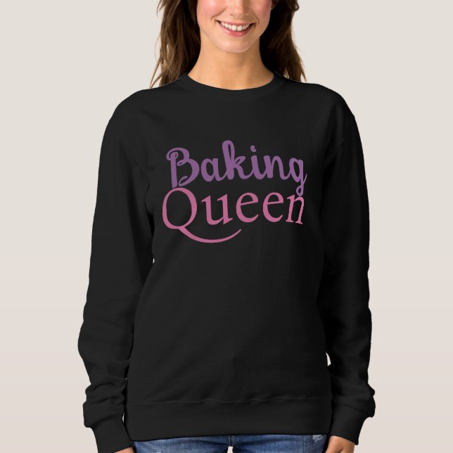 Hübsche Textbacken von Frauen Sweatshirt (Vorderseite)