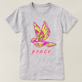 Hübsche Tinte und Wasserfarbentobe mit Peace Sign  T-Shirt