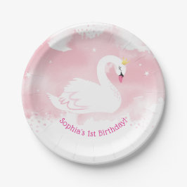 HÜBSCHE Tischdekoration des SWAN PRINCESS Party pi Pappteller