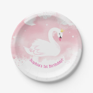 HÜBSCHE Tischdekoration des SWAN PRINCESS Party pi Pappteller