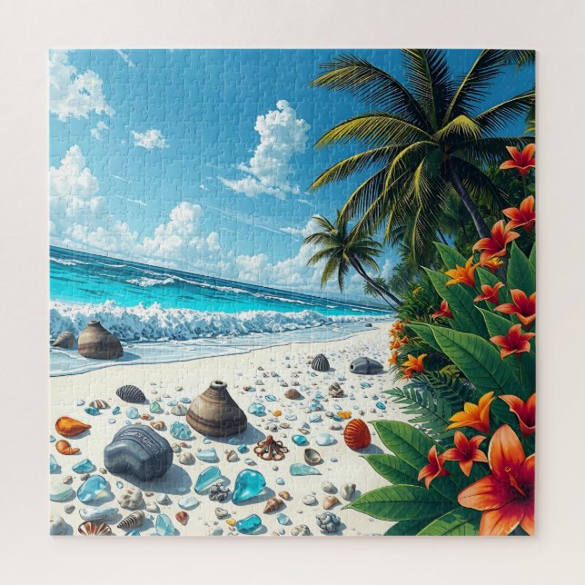 Hübsche Tropical Beach Szene Küstenart (Vertikal)