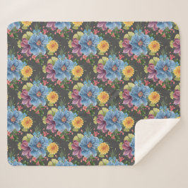 Hübsche und dunkle Blume Sherpadecke