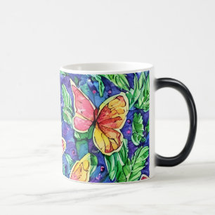 Hübsche und farbenfrohe Aquarellkunst Butterfly Ar Verwandlungstasse