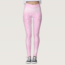 Hübsche und rosa Sterne Girly Leggings
