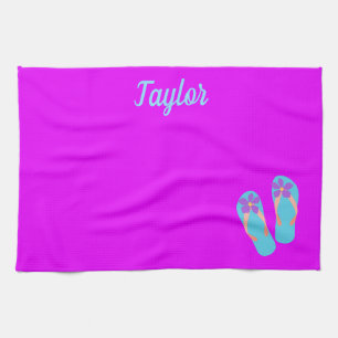 Hübsche und tropische Flip Flops Geschirrtuch