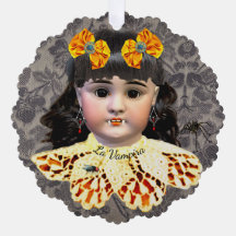 Hübsche Vampire Doll Ornament Card