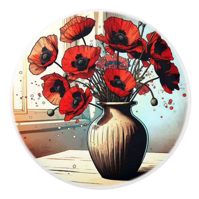 Hübsche Vase der Roten Pfeffer ai art Keramikknauf (Vorderseite)