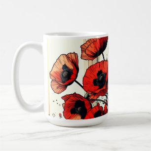 Hübsche Vase der Roten Pflaumen Kaffeetasse