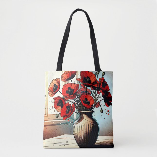Hübsche Vase der Roten Pflaumen Tasche (Vorderseite)