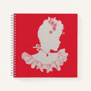 hübsche Viktorianische Silhouette Notizbuch