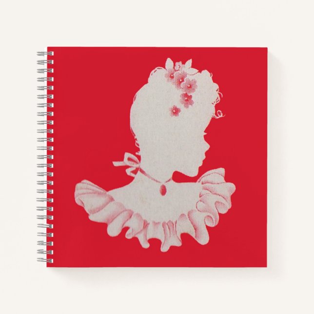 hübsche Viktorianische Silhouette Notizbuch (Vorderseite)