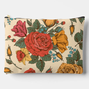 Hübsche Vintage Blumenbilder Rosen Zubehörtasche
