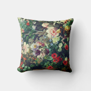 Hübsche Vintage bunte Blumen Blumenmalerei Kissen