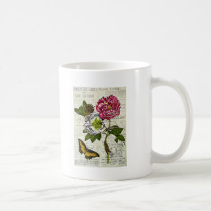 Hübsche Vintage Collage Kaffeetasse