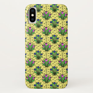 Hübsche Vintage Frühlingsblumen Zeichnend Muster 2 iPhone X Hülle