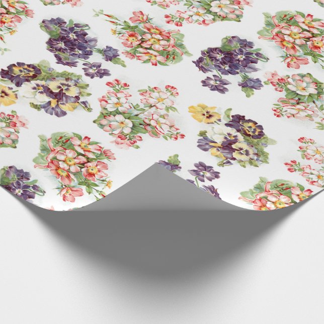 Hübsche Vintage gemischte Blume Geschenkpapier (Ecke)