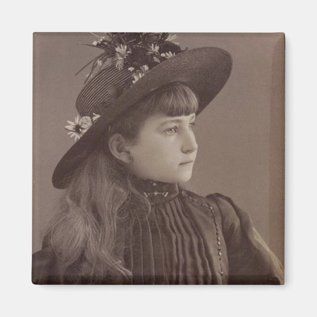 Hübsche Vintage Girl Magnet (Vorne)