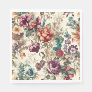 Hübsche Vintage Inspirierte Blütenbildung Serviette