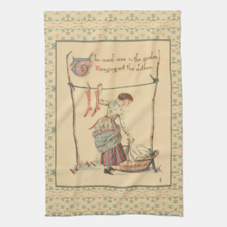 Hübsche Vintage Lady Geschirrtuch