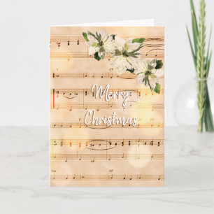 Hübsche Vintage Noten Frohe Weihnachten Karte