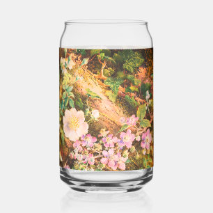 Hübsche Vintage-Petunien-Blumen-Blumenmalerei Dosenglas