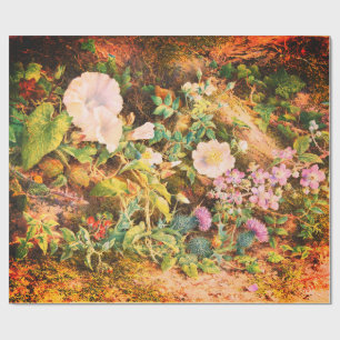 Hübsche Vintage-Petunien-Blumen-Blumenmalerei Geschenkpapier