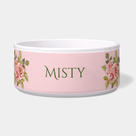 Hübsche Vintage Rosensteine Personalisiert Napf