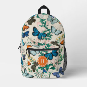 Hübsche Vintage Schmetterlinge Bedruckter Rucksack