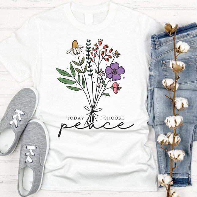 Hübsche Vintage Wildblumen Frieden T-Shirt (Von Creator hochgeladen)