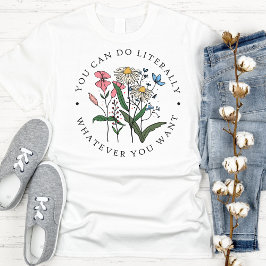 Hübsche Vintage Wildblumen handgezeichnet T-Shirt