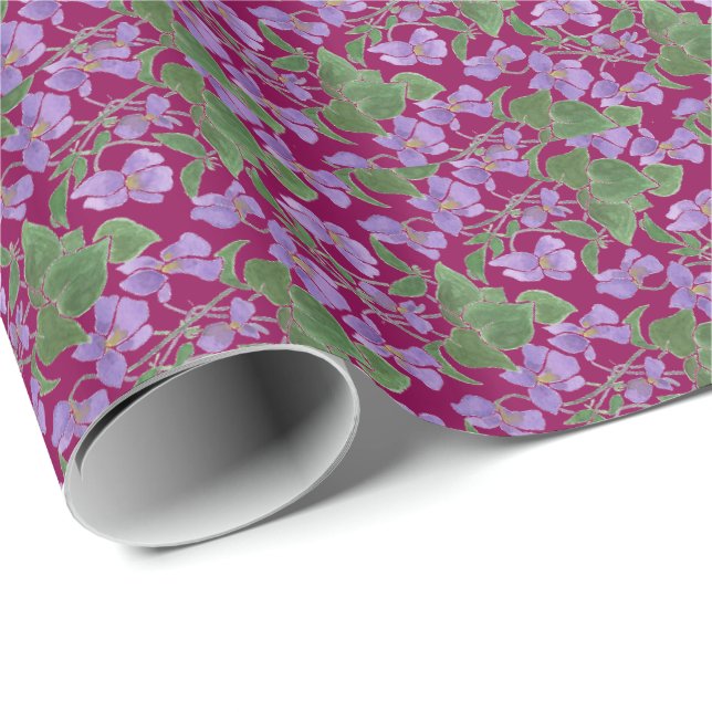 Hübsche Violets - kundenspezifisches Wrapping-Papi Geschenkpapier (Rolleneckpunkt)