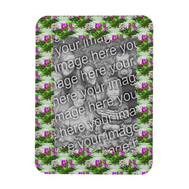 Hübsche Violett-Blume - Foto hinzufügen Magnet (Vertikal)