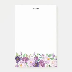 Hübsche Violett-Violett-Violett-Blumen Post-it Klebezettel