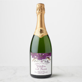 Hübsche Violett-Wasserfarben-Blume Hochzeit