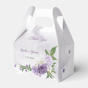 Hübsche violette Blumen Geschenkschachtel