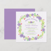 Hübsche violette Blumen Kränze Frühjahr Brautparty